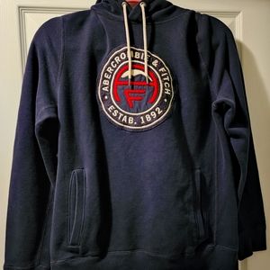 Abercrombie and Fitch Hoodie Navy Blue Medium